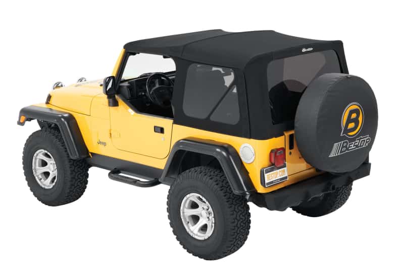 Bestop — Bestop 97-06 Jeep Wrangler TJ Replace A-Top (Prem Blk Twill Tinted Windows No Door Skins )
Replace-A-Top for OE - view 1