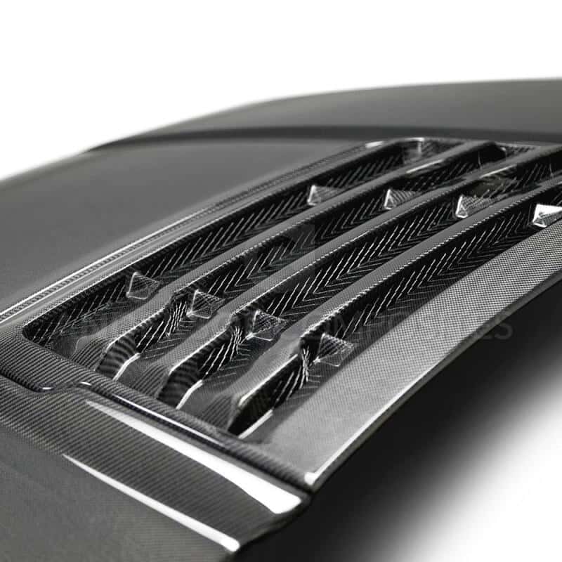 Anderson Composites — Anderson Composites 2017-2018 Ford Raptor Type-OE Style Carbon Fiber Hood - view 6