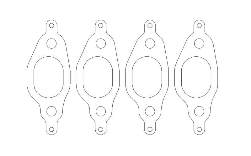 Cometic Gasket — Cometic VW 1.8L 8V 77-99 Exhaust Set .030 inch MLS Head Gasket 1.060 inch X 1.480 inch Port
Exhaust Gasket Set - view 1