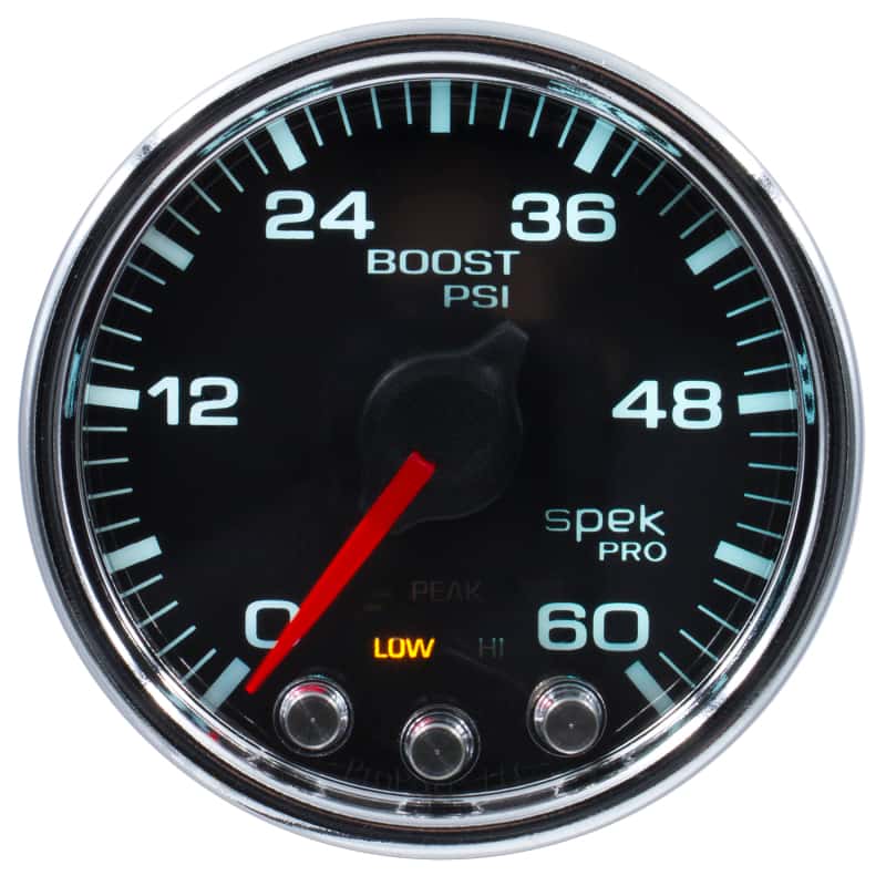 AutoMeter — Autometer Spek-Pro Gauge Boost 2 1/16in 60psi Stepper Motor W/Peak & Warn Blk/Chrm
GA 2" BST 60 BCC SPK - view 7