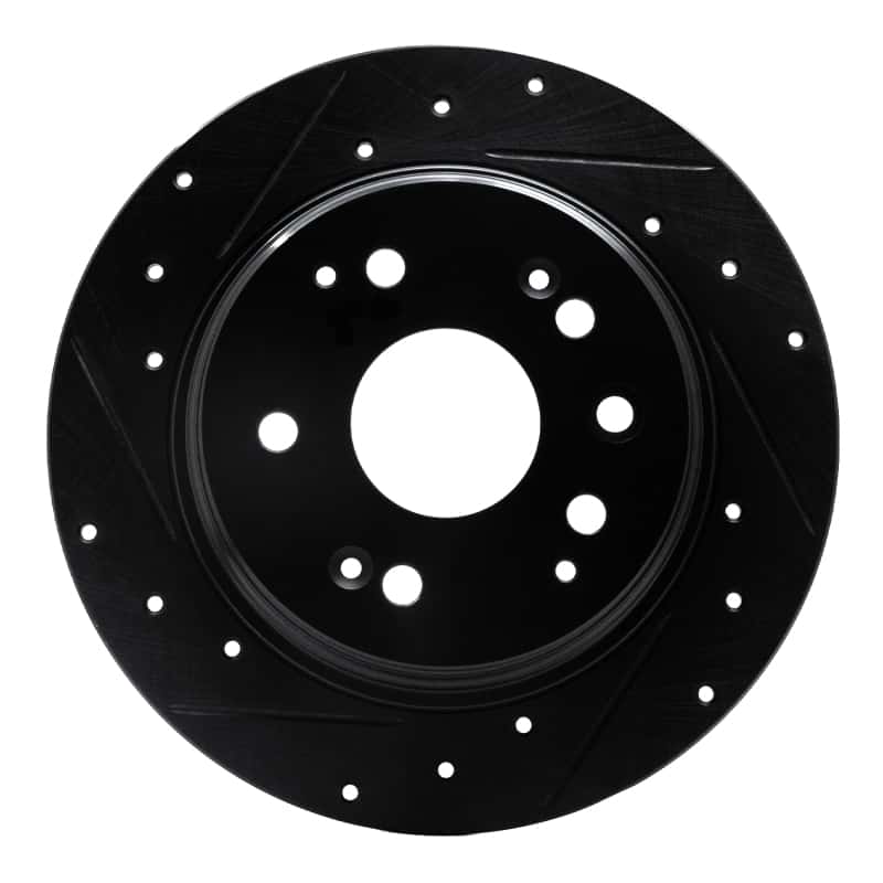 R1 Concepts — R1 01-03 Acura CL Rear Left Drilled & Slotted Black Brake Rotor
R1 Brake Rotor Drill - view 1