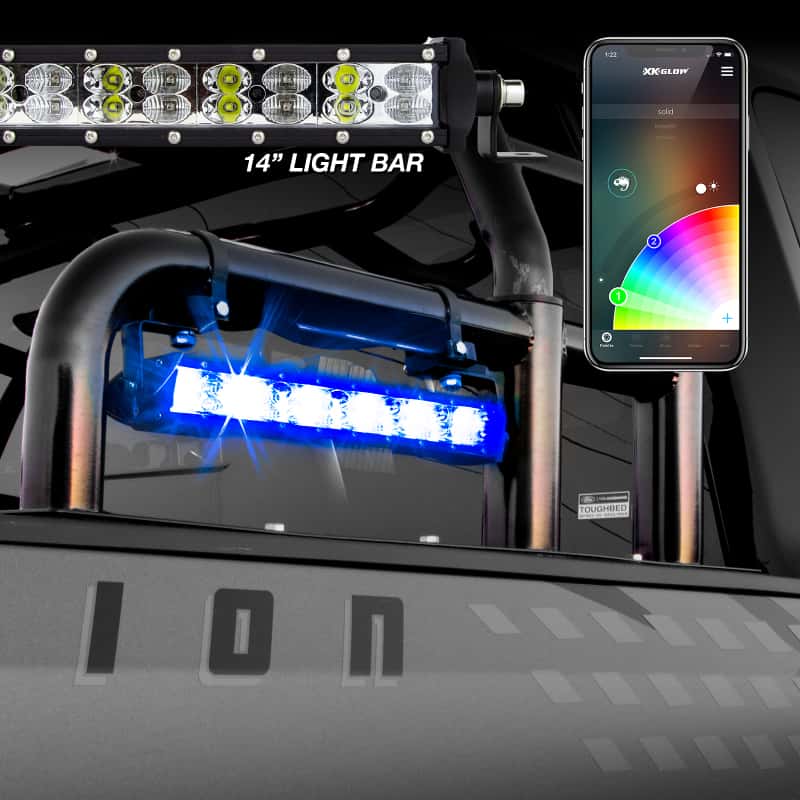 XKGLOW — XK Glow RGBW Light Bar High Power Offroad Work/Hunting Light w/ Bluetooth Controller 14In - view 4