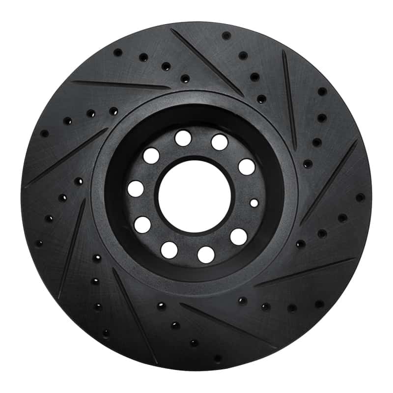 R1 Concepts — R1 97-06 Audi A6 (USA/Canada) Front Left Drilled & Slotted Black Brake Rotor
R1 Brake Rotor Drill - view 5