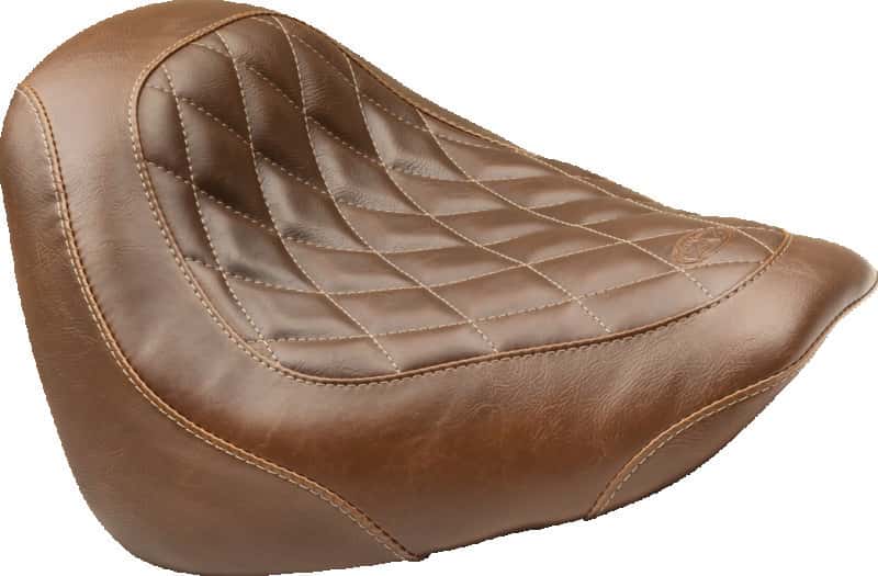 Mustang Motorcycle — Mustang 18-21 Harley Fat Bob Wide Tripper Passenger Seat Diamond Stitch - Black - view 2
