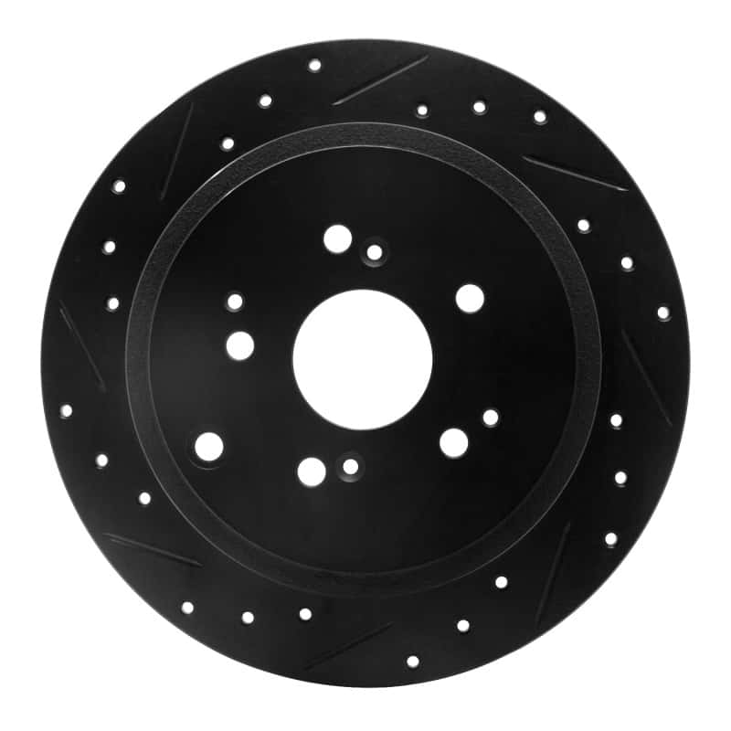 R1 Concepts — R1 01-08 Acura MDX Rear Left Drilled & Slotted Black Brake Rotor
R1 Brake Rotor Drill - view 1