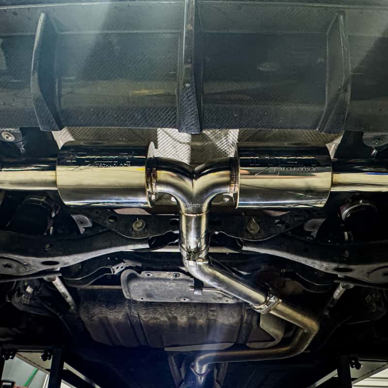 Injen — Injen 19-22 Hyundai Veloster N L4 2.0L Turbo Performance SS Axle Back Exhaust System - Burnt Ti Tips
Exhaust System - view 4