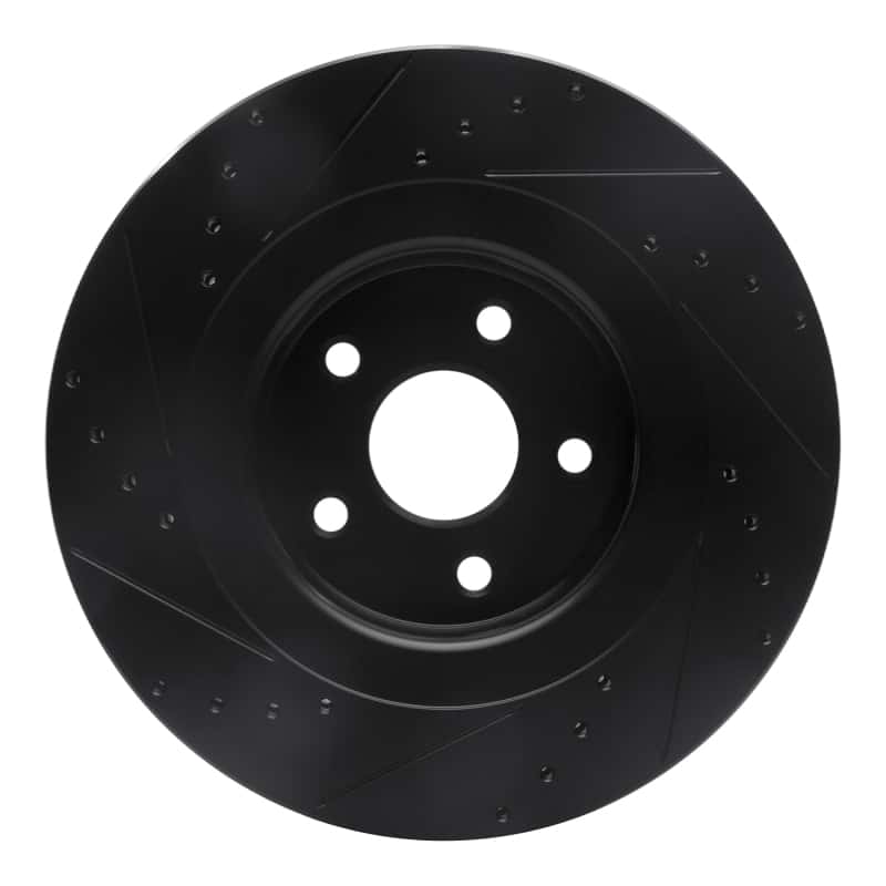 R1 Concepts — R1 06-10 Jeep Grand Cherokee Front Right Drilled & Slotted Black Brake Rotor
R1 Brake Rotor Drill - view 5