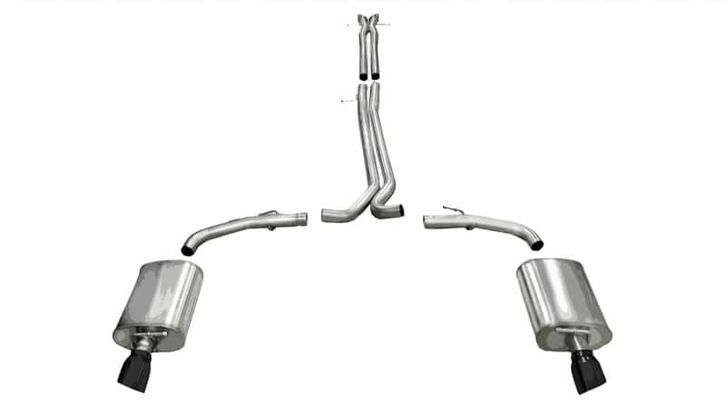 CORSA Performance — Corsa 2010-2019 Ford Taurus SHO 3.5L V6 Turbo Sport Cat-Back Exhaust w/ Dual 4in Black Tips
Exhaust - view 1