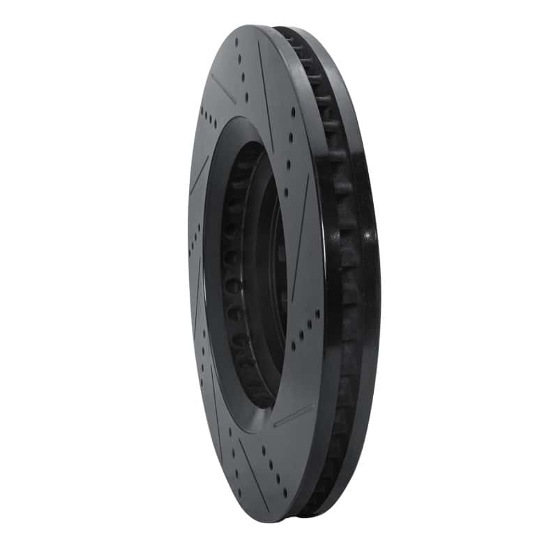 R1 Concepts — R1 07-23 Lexus LS500h Left Front Drilled & Slotted Black Brake Rotor
R1 Brake Rotor Drill - view 4