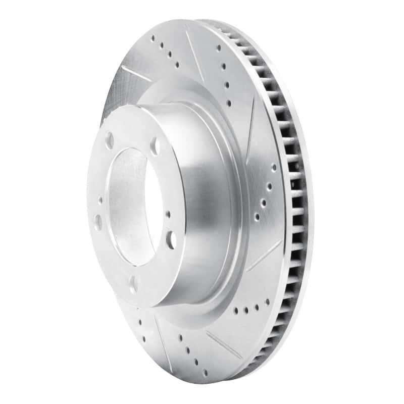 DFC — DFC 07-22 Lexus LX570 Front Right Drilled & Slotted Silver Brake Rotor - view 2