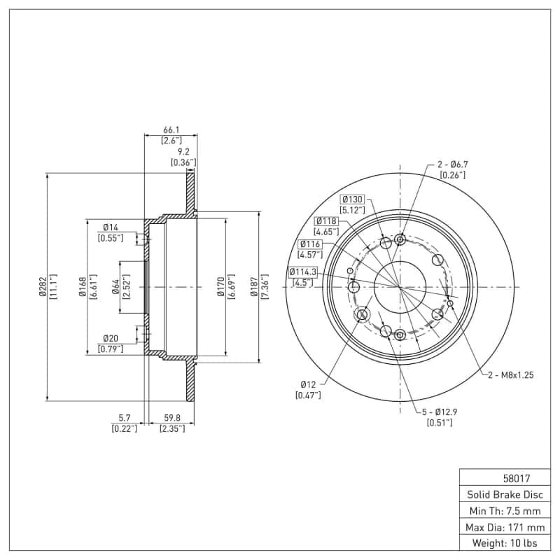 DFC — DFC 01-03 Acura CL Rear Brake Rotor
DFC Brake Rotor - view 6