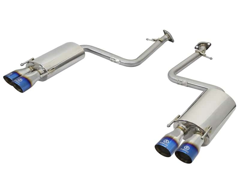 aFe — aFe Takeda 16-17 Lexus RC 200T 2.0L (t) 2in. SS Axle-Back Exhaust System w/Polished Blue Tips
Axle-Back Exhaust - view 1