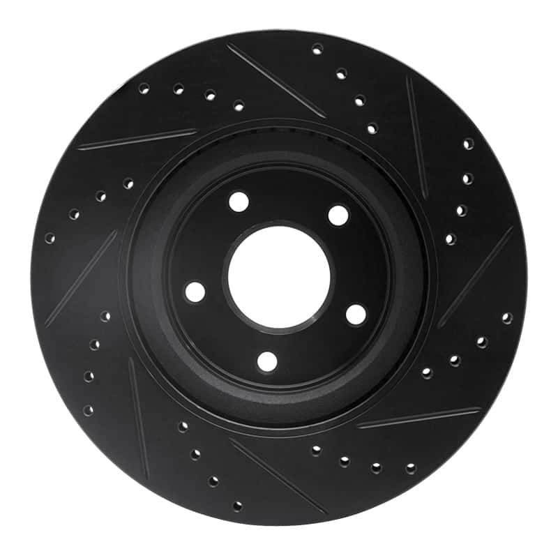 R1 Concepts — R1 2013-2025 Infiniti Q50 Front Left Drilled & Slotted Black Brake Rotor
R1 Brake Rotor Drill - view 5