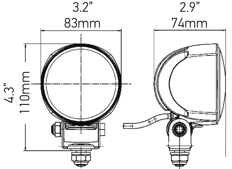 Hella — Hella Work Lamp Na 0Gr Md1224 Lt M704 1G0
WORK LAMP - view 4