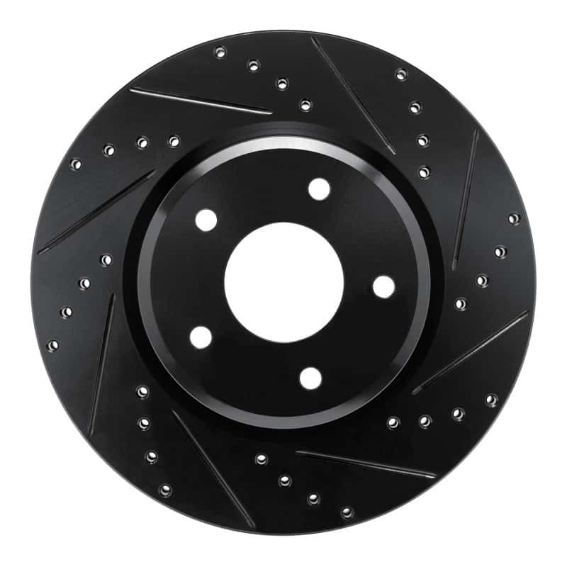 R1 Concepts — R1 05-06 Pontiac GTO Front Right Drilled & Slotted Black Brake Rotor
R1 Brake Rotor Drill - view 1