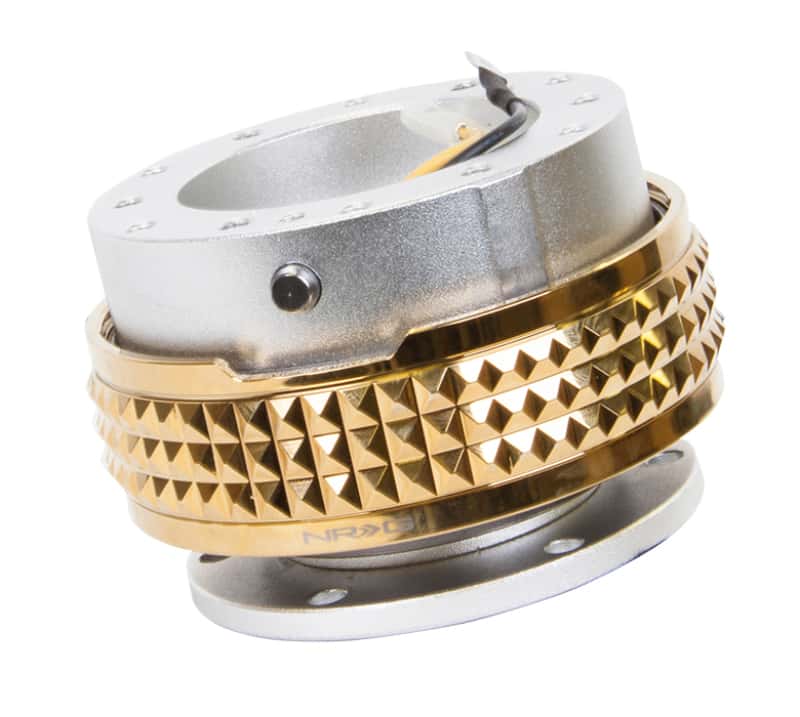 NRG — NRG Quick Release Kit - Pyramid Edition - Silver Body / Chrome Gold Pyramid Ring - view 1