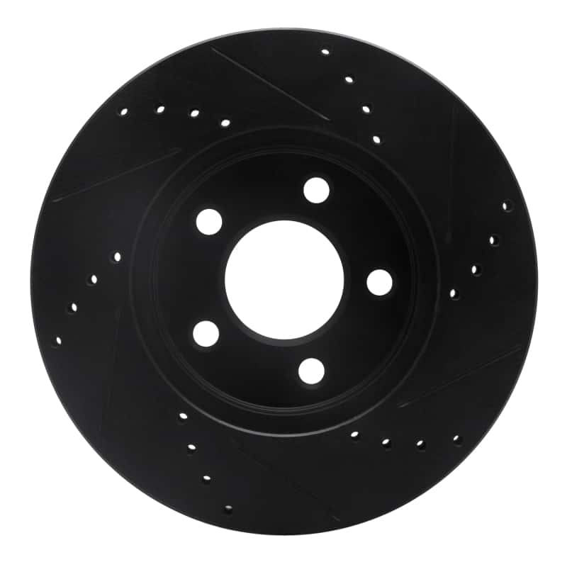 R1 Concepts — R1 05-10 Ford Mustang Front Left Drilled & Slotted Black Brake Rotor
R1 Brake Rotor Drill - view 5