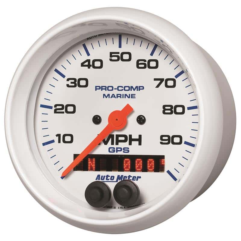 AutoMeter — Autometer Gauge GPS Speedometer 3-3/8in 100 MPH Marine White Gauge
3.4" SPD GPS 100 MW - view 3