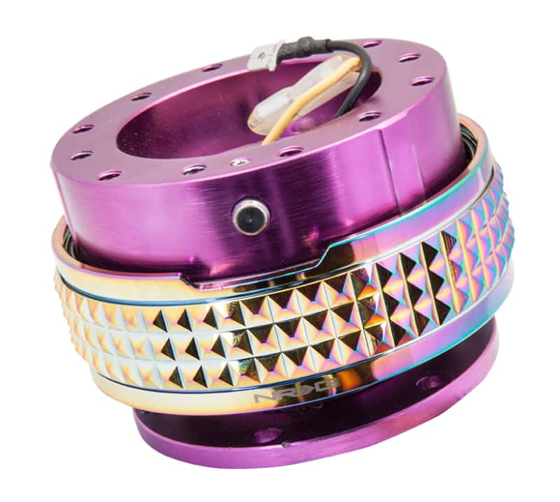 NRG — NRG Quick Release Kit - Pyramid Edition - Purple Body / Neochrome Pyramid Ring - view 1