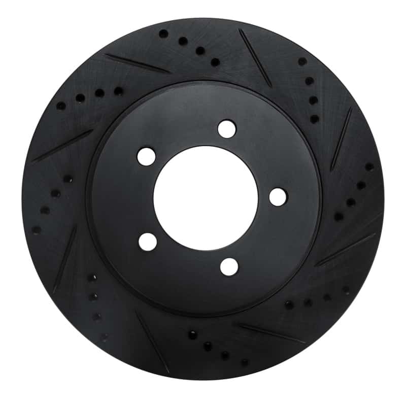 R1 Concepts — R1 02-05 Ford Explorer Front Right Drilled & Slotted Black Brake Rotor
R1 Brake Rotor Drill - view 1