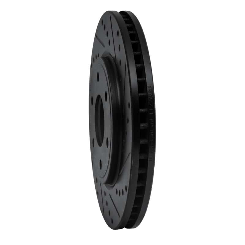 R1 Concepts — R1 05-21 Nissan Frontier Front Right Drilled & Slotted Black Brake Rotor
R1 Brake Rotor Drill - view 2