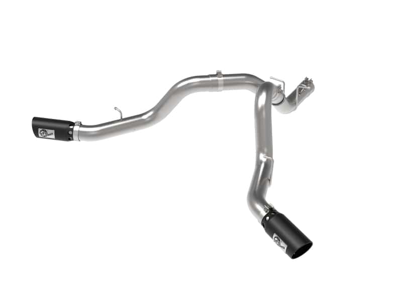 aFe — aFe Large Bore-HD 4in 409SS DPF-Back Exhaust System w/Black Tip 20 GM Diesel Trucks V8-6.6L (td) L5P
DPF-Back Exhaust - view 1