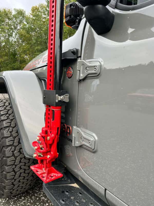 Go Rhino — Go Rhino 18-24 Jeep Wrangler JL/JLU/JT Front Fender Jack Mount for Hi-Lift Jack - Tex. Blk
Jack Mount-Exterior - view 4
