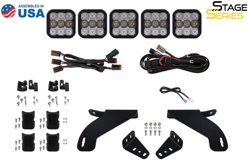 Diode Dynamics — Diode Dynamics 21-22 Ford F-150 SS5 Grille CrossLink Lightbar Kit- Yellow Pro Combo - view 10