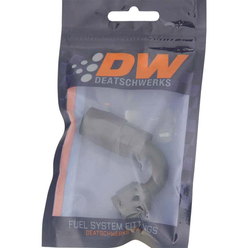 DeatschWerks — DeatschWerks 6 AN Female Flare Swivel 120-Degree Hose End CPE - Anodized Matte Black
Lines & Fittings - view 2