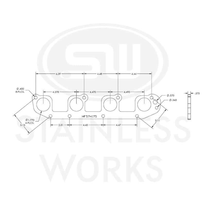 Stainless Works — Stainless Works Hemi 5.7L Round Port Header 304SS Exhaust Flanges 1-3/4in Primaries
Header Flange
sswHF57H175 - view 4