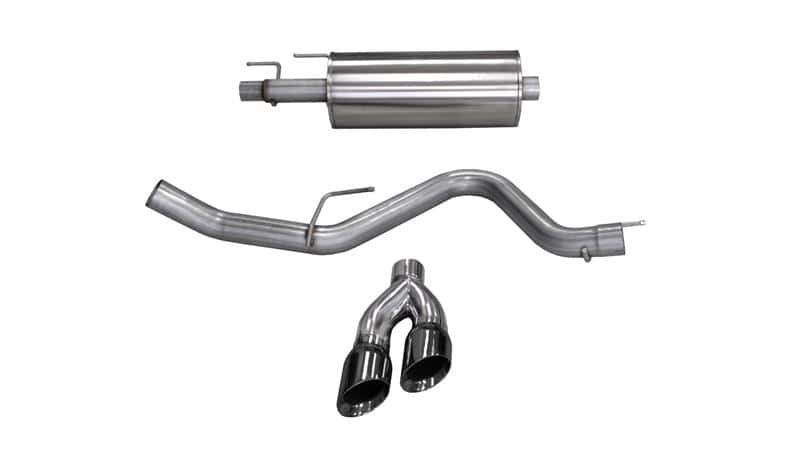 CORSA Performance — Corsa 2015-20 Ford F-150 3.5L Ecoboost (Super Crew Cab) Black Sport Single Side Dual 4in Tips CB Exh
Exhaust - view 2