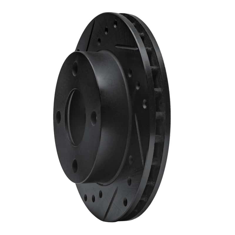 R1 Concepts — R1 81-94 Ford Escort Front Left Drilled & Slotted Black Brake Rotor
R1 Brake Rotor Drill - view 2