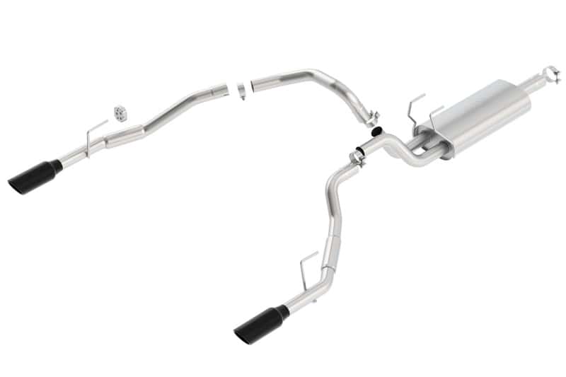 Borla — Borla 09-17 Dodge Ram 1500 5.7L V8 3in to Dual 2.5in Single Round Rolled Angle-Cut S-type Exhaust
Cat-Back System - view 2