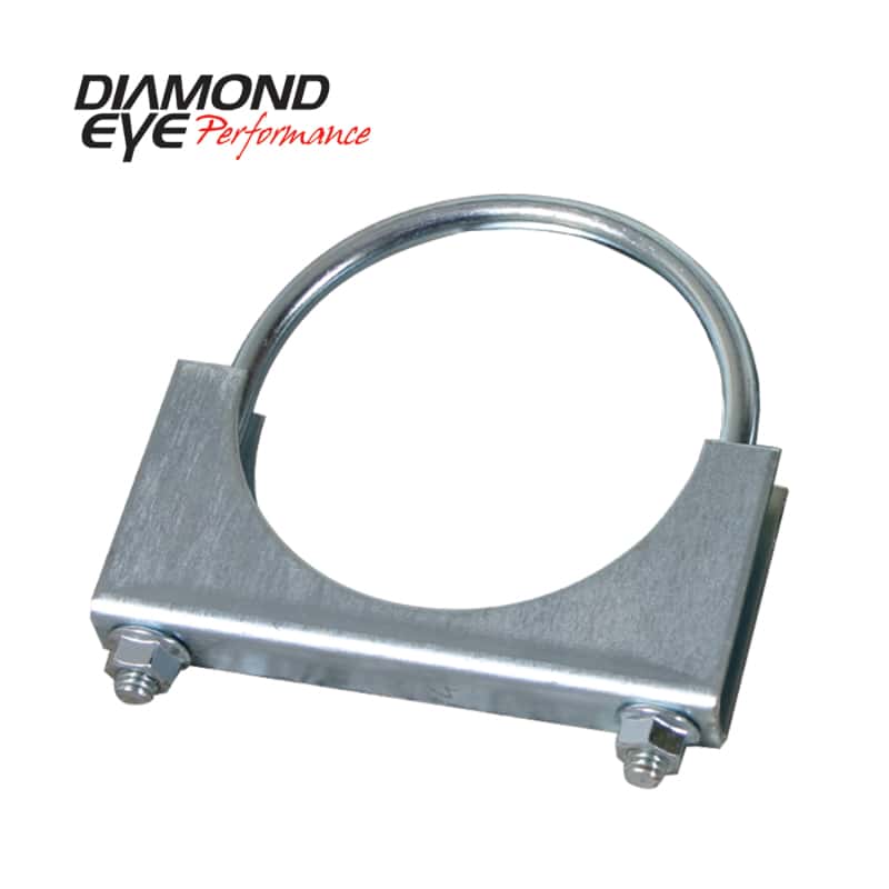 Diamond Eye Performance — Diamond Eye CLAMP 4in 3/8in U-BOLT 11 GAUGE SADDLE ZINC-COATED HEAVY DUTY
CLAMP; UB; 4in.: ZC - view 2
