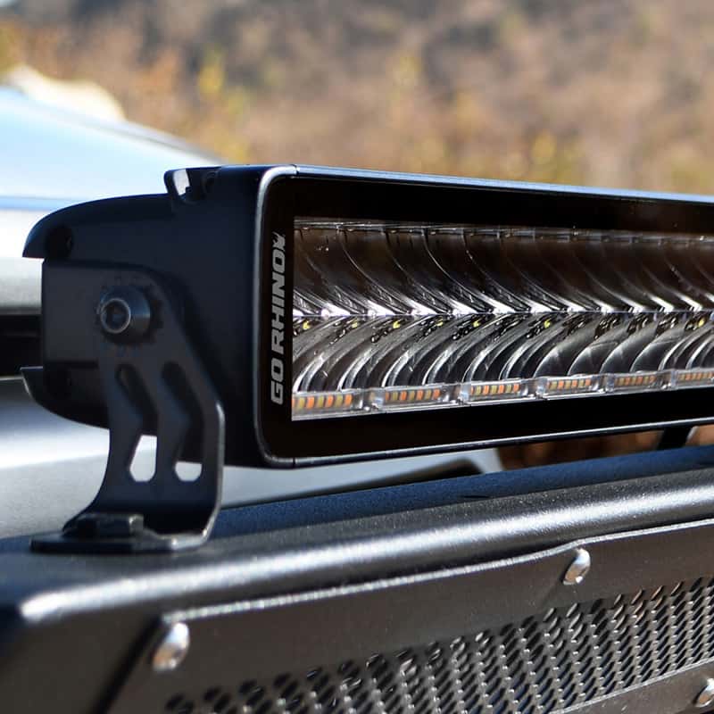 Go Rhino — Go Rhino Xplor Blackout Combo Series Dbl Row LED Light Bar w/Amber (Side/Track Mount) 32in. - Blk
BLKOUT - 32"LightBar - view 9