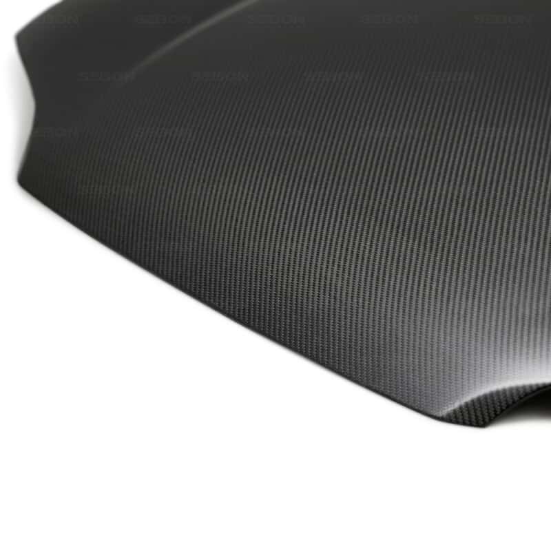 Seibon — Seibon 1992-1995 Honda Civic Coupe OEM-Style Dry Carbon Fiber Hood - view 3