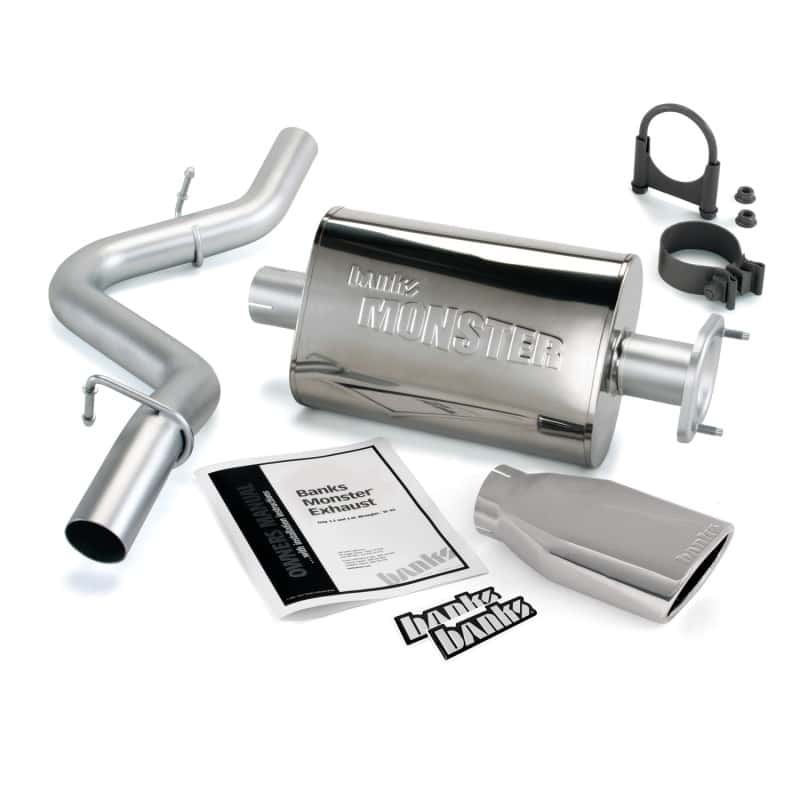 Banks Power — Banks Power 04-06 Jeep 4.0L Wrangler Unlimited Monster Exhaust Sys - SS Single Exhaust w/ Chrome Tip
Performance Exhausts
Monster Exhaust - view 3