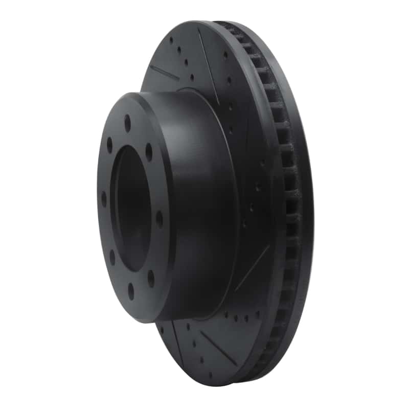 R1 Concepts — R1 09-25 Dodge Ram 2500 Front Right Drilled & Slotted Black Brake Rotor
R1 Brake Rotor Drill - view 2