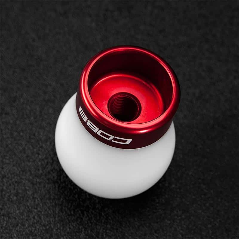 COBB — Cobb Ford 13-14 Focus ST/14-15 Fiesta ST White Shift Knob - Red Base - view 2