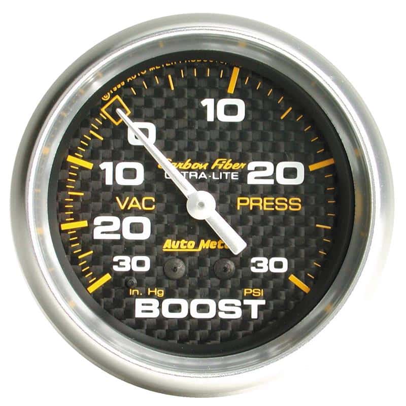 AutoMeter — Autometer Carbon Fiber 52mm 30 PSI Mechanical Boost Gauge
GA 2.6" BST/VC 30 CF - view 2