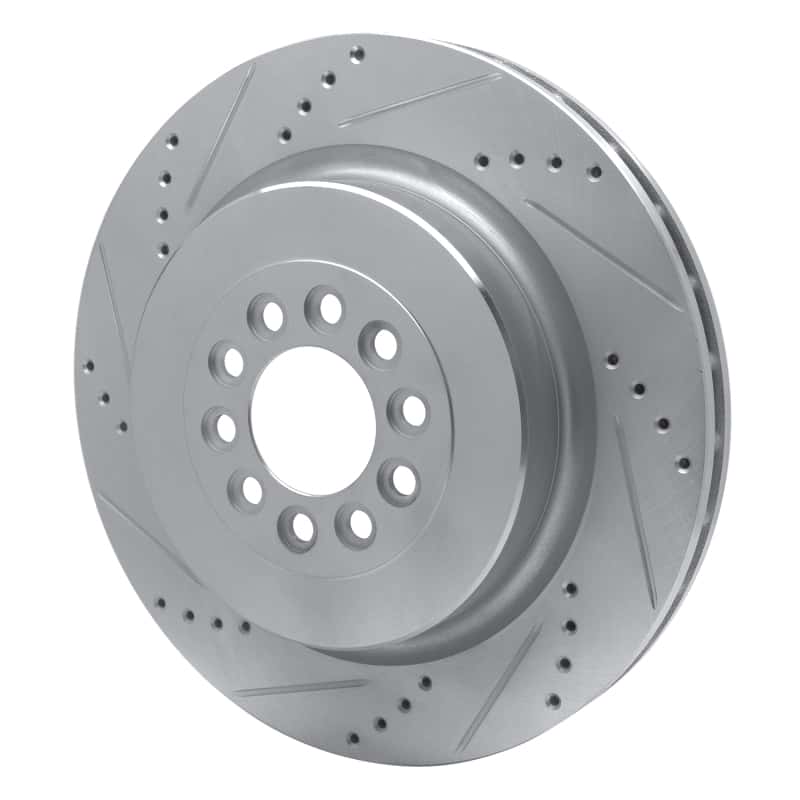 R1 Concepts — R1 03-05 Jaguar XJR Front Left Drilled & Slotted Silver Brake Rotor
R1 Brake Rotor Drill - view 2