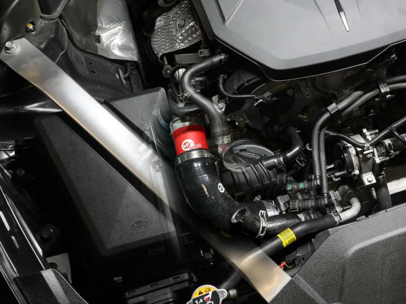 aFe — aFe BladeRunner 22-23 Kia Stinger L4-2.5L (t) Aluminum Hot and Cold Charge Pipe Kit - Red
Charge Pipe Kit - view 8