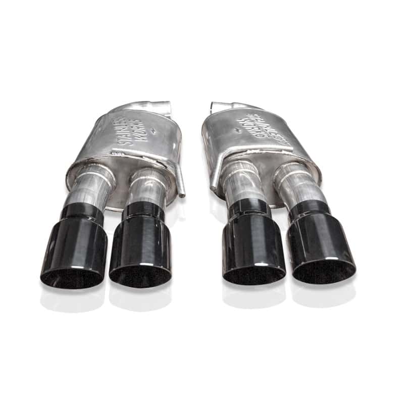 Stainless Works — Stainless Works 18-21 Mustang GT Axle Back Legend Exhaust - Black Tips - view 2