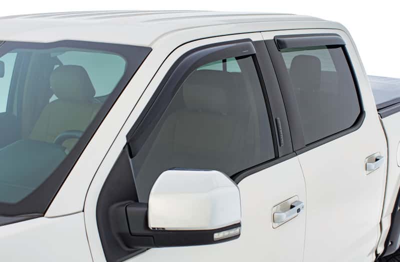 Stampede — Stampede 2019 Chevy Silverado 1500 Double Cab Pickup Tape-Onz Sidewind Deflector 4pc - Smoke
Side Window Vent - view 4