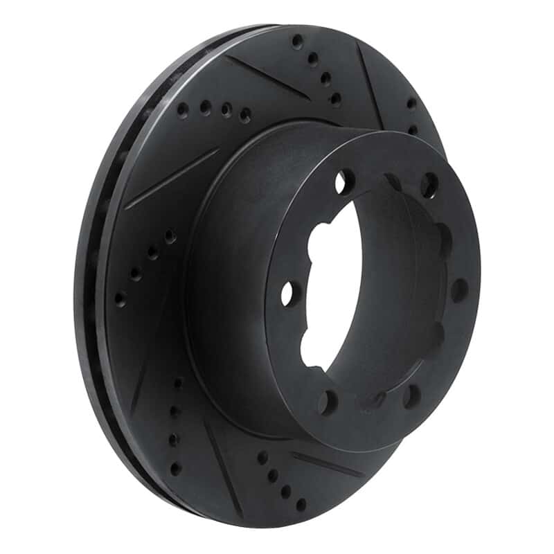 R1 Concepts — R1 06-25 American Coach Patriot Rear Right Drilled & Slotted Black Brake Rotor
R1 Brake Rotor Drill - view 2