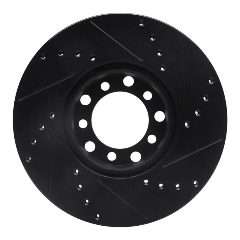 R1 Concepts — R1 72-80 Mercedes-Benz 280SE Front Left Drilled & Slotted Black Brake Rotor
R1 Brake Rotor Drill - view 5