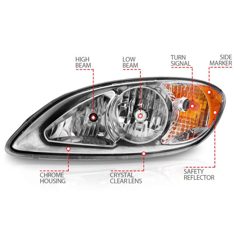 ANZO — ANZO 2008-2016 International Prostar Crystal Headlights Chrome Housing
Head Light Set
HdLtSet - view 6