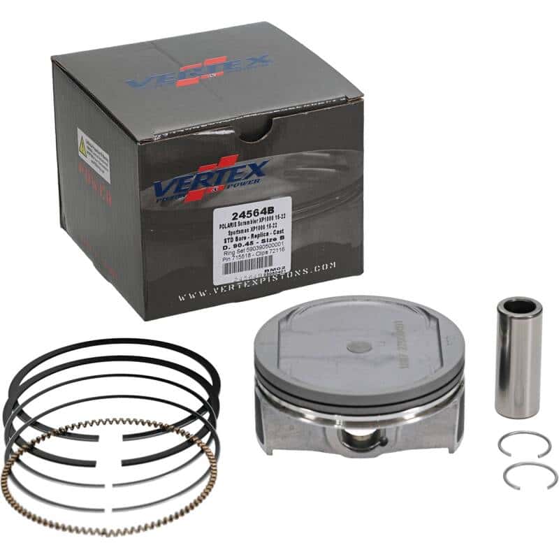 Vertex Pistons — Vertex Piston 16-18 Polaris Scrambler 1000 Tractor 1000cc Cast Replica Piston Kit - view 2