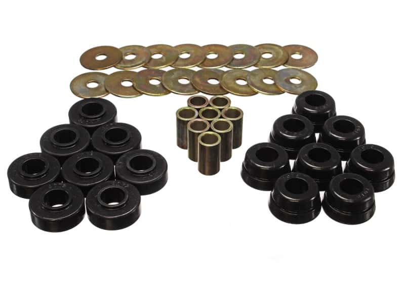 Energy Suspension — Energy Suspension GM Body Mount Set W/Hardware - Black
BodyMntBshKt - view 1