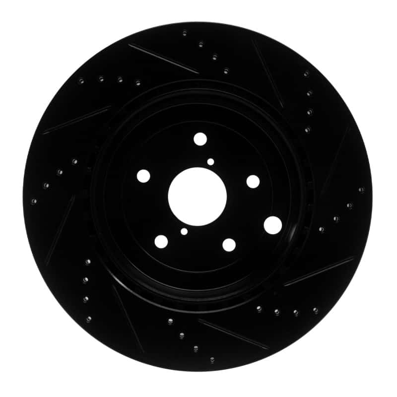 R1 Concepts — R1 18-25 Subaru WRX Rear Left Drilled & Slotted Black Brake Rotor
R1 Brake Rotor Drill - view 5